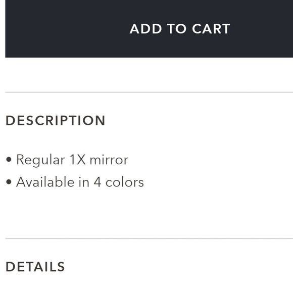 Impressions SLAYssentials Square Hand Mirror- Black - Picture 2 of 5